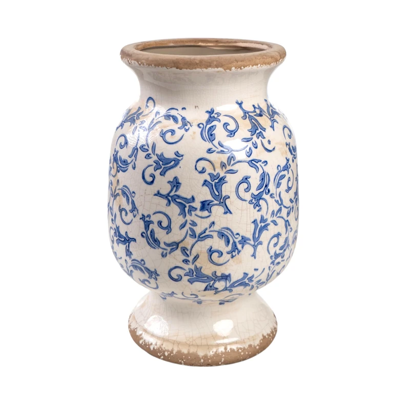Porcelain Flower Azul/White