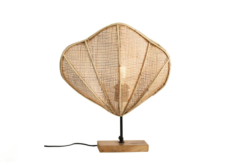 Mesa Concha Rattan SOP Metal Lamp