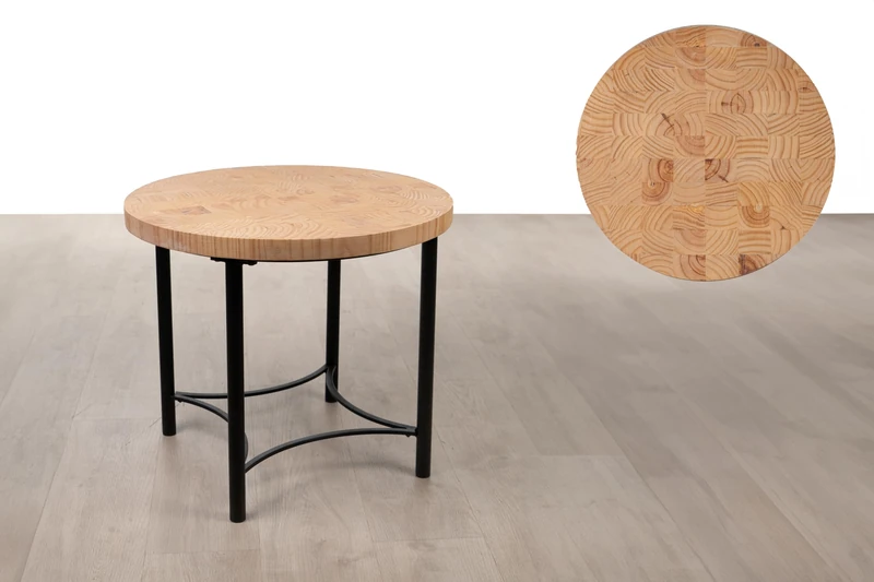 AlexandreHouse MESA Redda Madera Pinto, Metal - Image 1