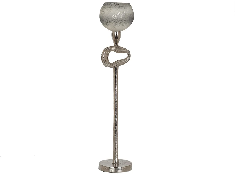 Bola Vidrio Pie Aluminium Tissue Holder