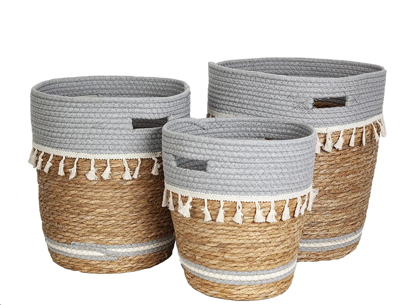 Set of 3 Mombre Baskets C/Borlones