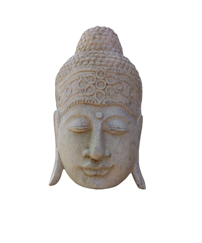 Cabeza Buda Painted Madera - Image 1