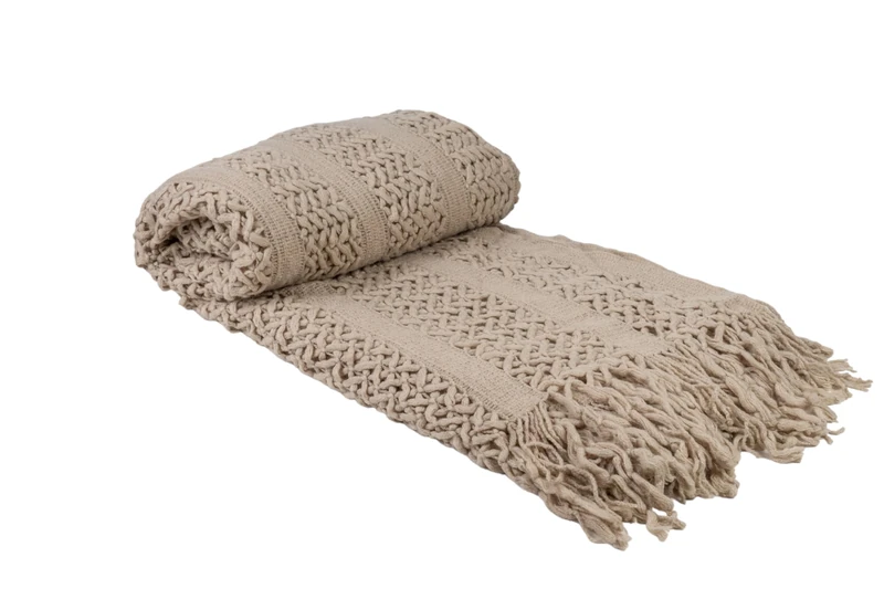 AlexandreHouse Manta Beige Flecos 130 x 200 cm
