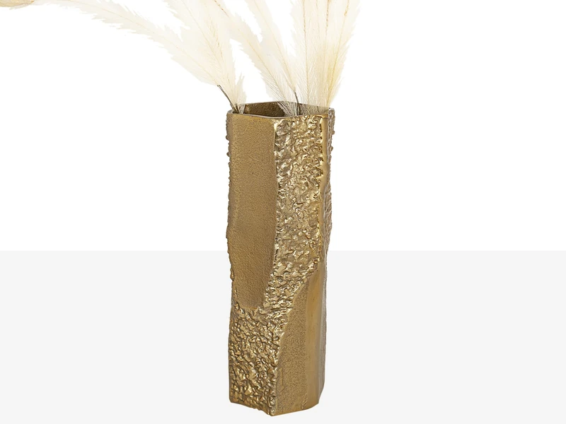 Florero Exagonal Aluminium Dorado - Image 1