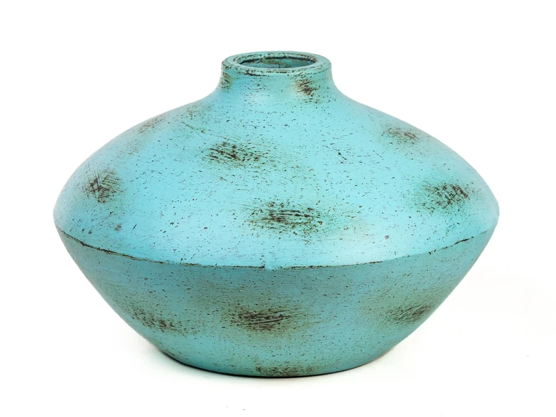 FLORERO TURQUESA CERAMIC - Image 1