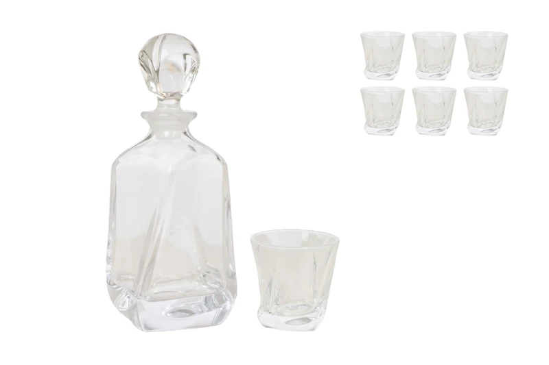 Estuche 6 Vasos 280 ml + Bottle 650 ml Vidrio - Image 1