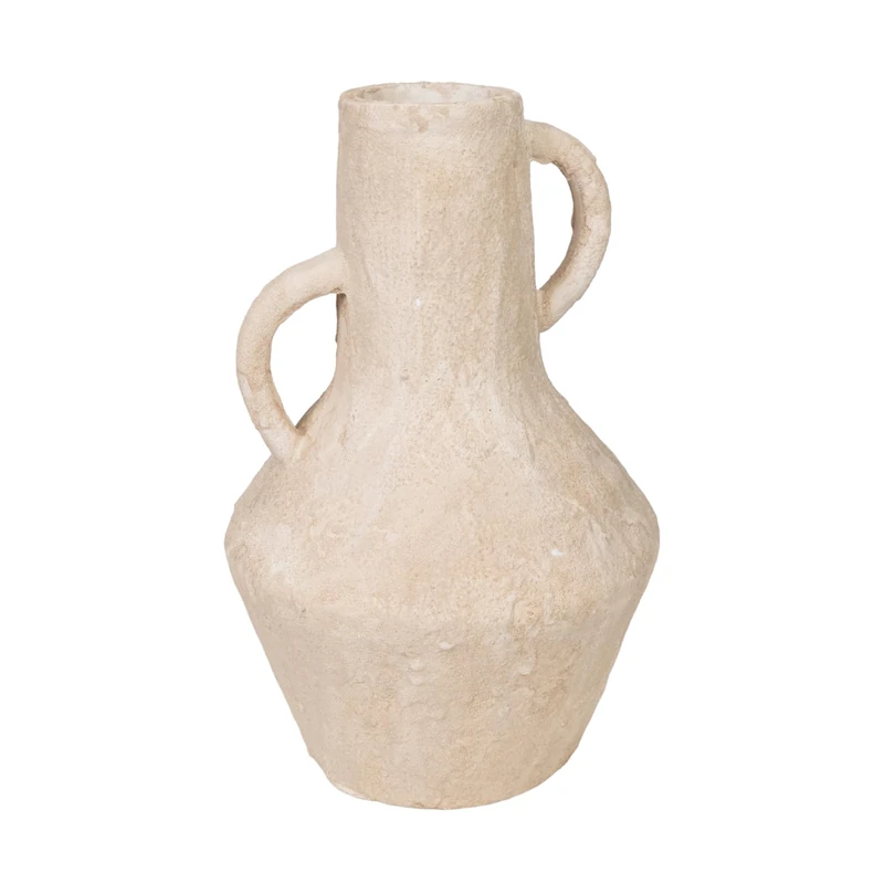 FLORERO 2 ASAS TERRACOTA BLANCO - Image 1