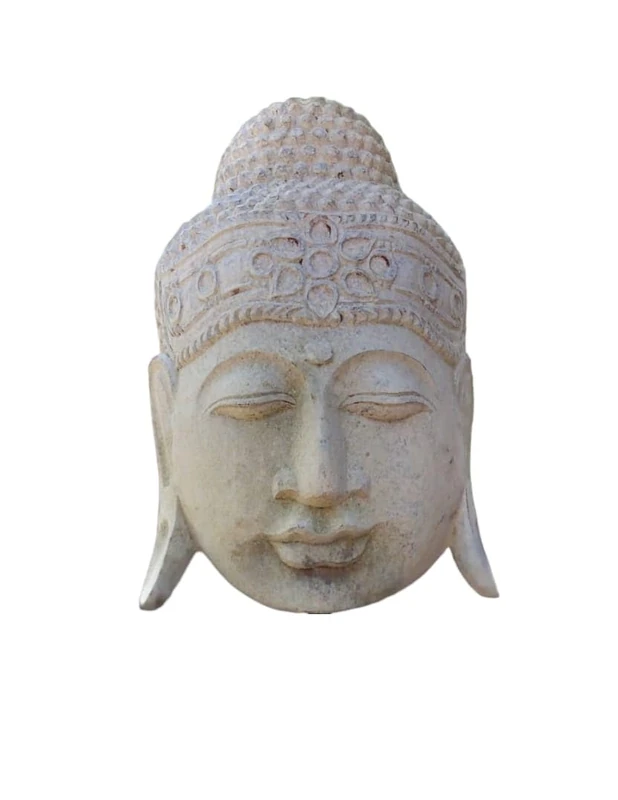 Cabeza Buda Painted Madera - Image 1