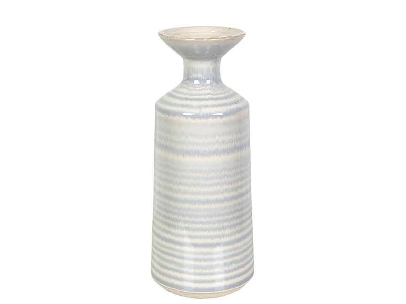 FLORERO CERAMICA BLANCA/LIGHT BLUE - Image 1