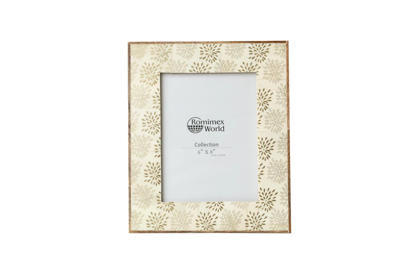 HUESO/MADERA Photo Frame