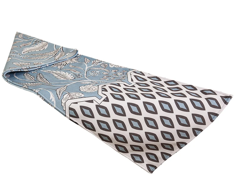 Mesa Estampado Fireplace Light Blue Polyester