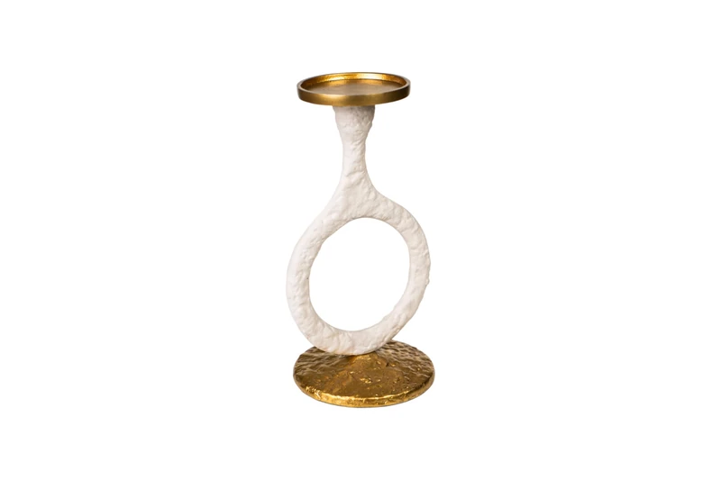 White/Dorado Aluminium Circle Holder - Image 1