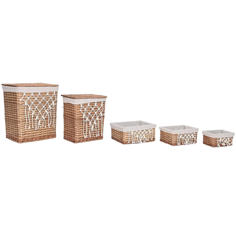 Rome Basket Set of 5 Algodon 47 x 35 x 55 cm Natural