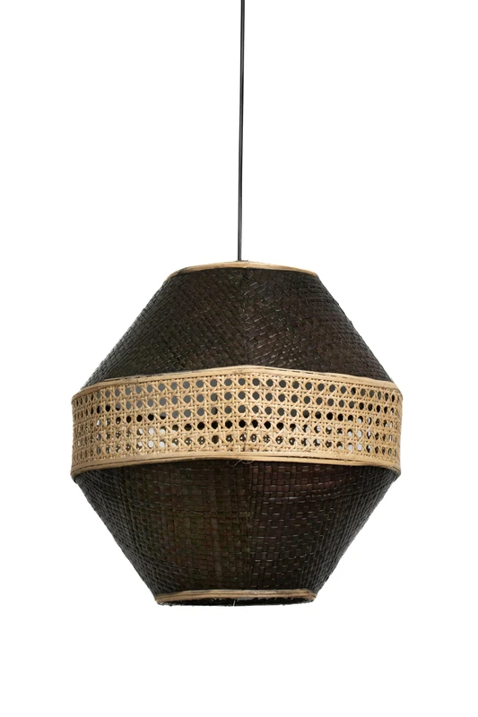AlexandreHouse Lampara Rattan Negra/Natural E27 / 220240V