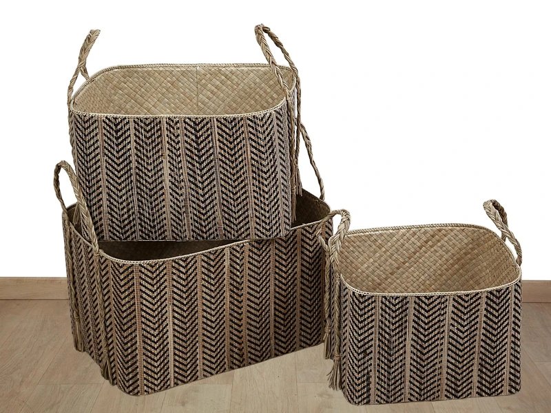 Set of 3 Natural Fibras Boxes
