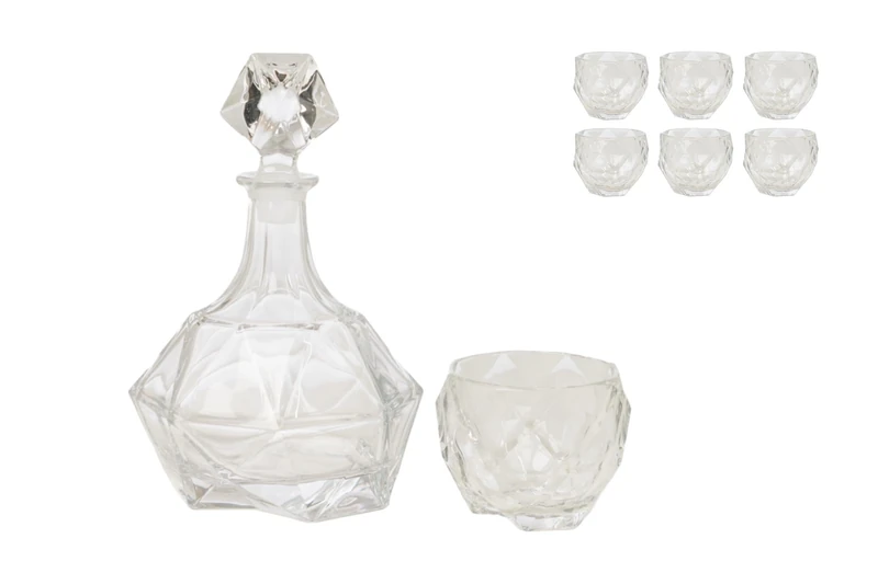 Estuche 6 Vasos 350 ml + Bottle 961 ml Vidrio