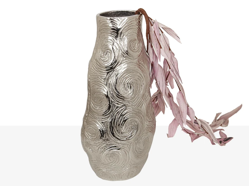 FLORERO REMOLINOS ALUMINIUM PLATEADO