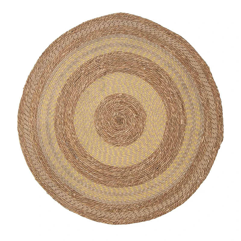 AlexandreHouse ALFOMBRA MIMBRE ø120 cm Natural/Green_° 120 cm