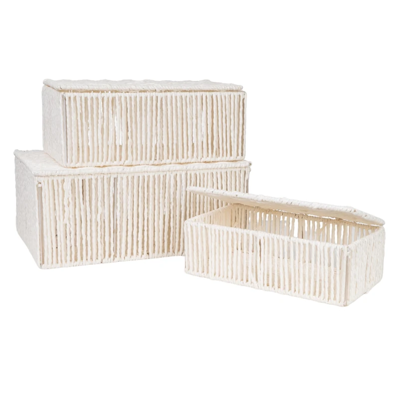 Set of 3 Cuerda White Boxes