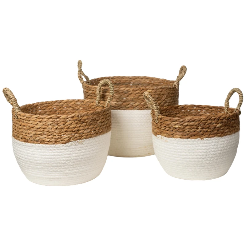 Set of 3 baskets BLANCO FIBRAS