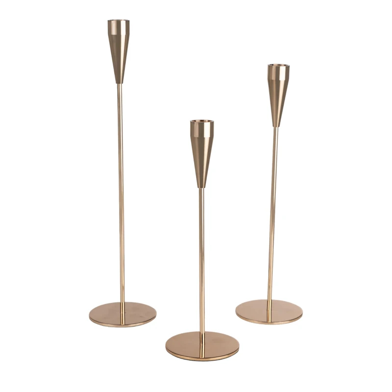 Set of 3 Dorado Metal Cake Holders