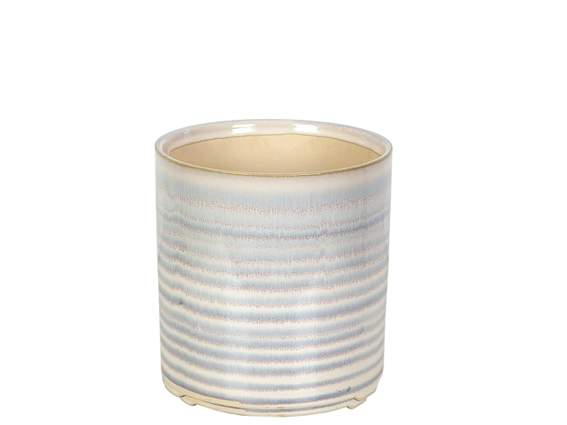 Ceramic MACETA Blanca/Light Blue - Image 1