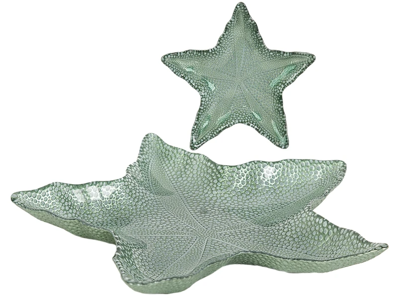 Plato Estrella VIDRIO Green