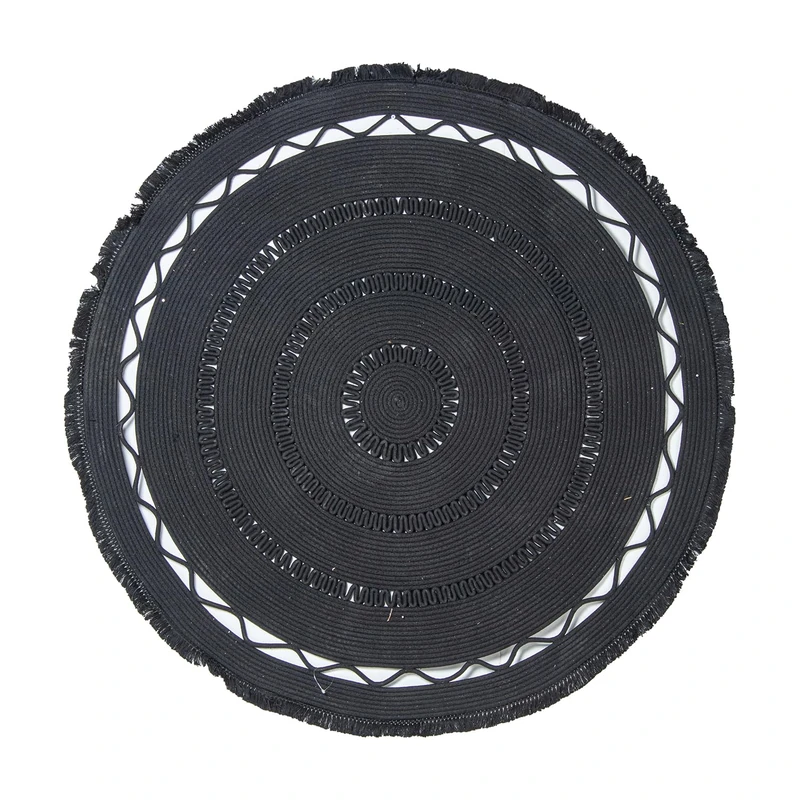 AlexandreHouse ALFOMBRA MIMBRE ø120 cm Black_° 120 cm