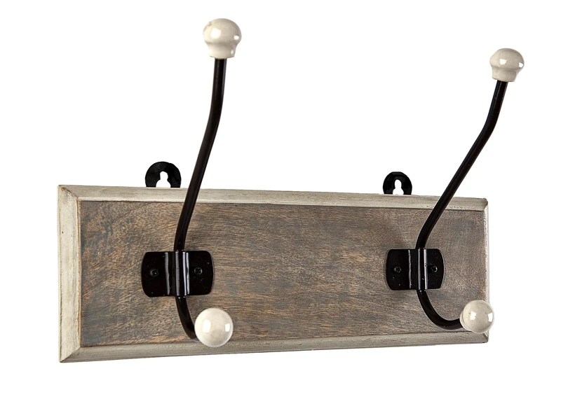 AlexandreHouse Percha Madera/Metal 2 POMOS Ceramic