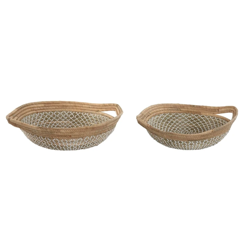 Mesa Centre Set 2 Junco Seagrass 51 x 45 x 13 cm Natural
