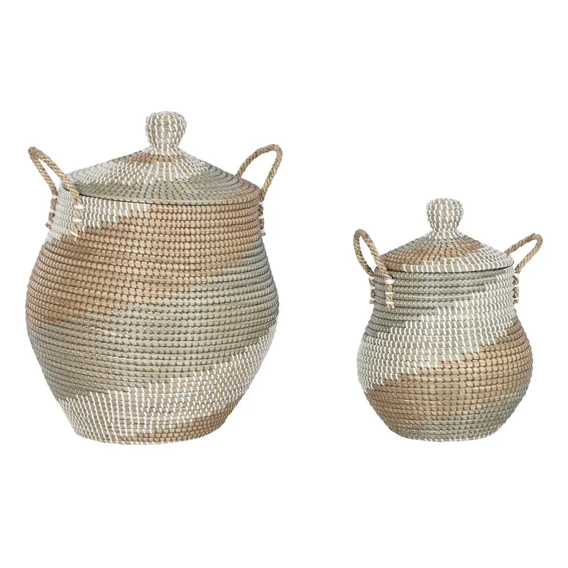 Basket Set of 2 Seagrass 46X46X58 11 Natural