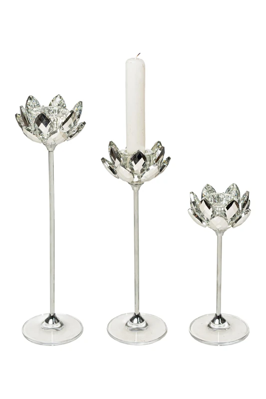 Set of 3 Plateado/Vidrio Wallets