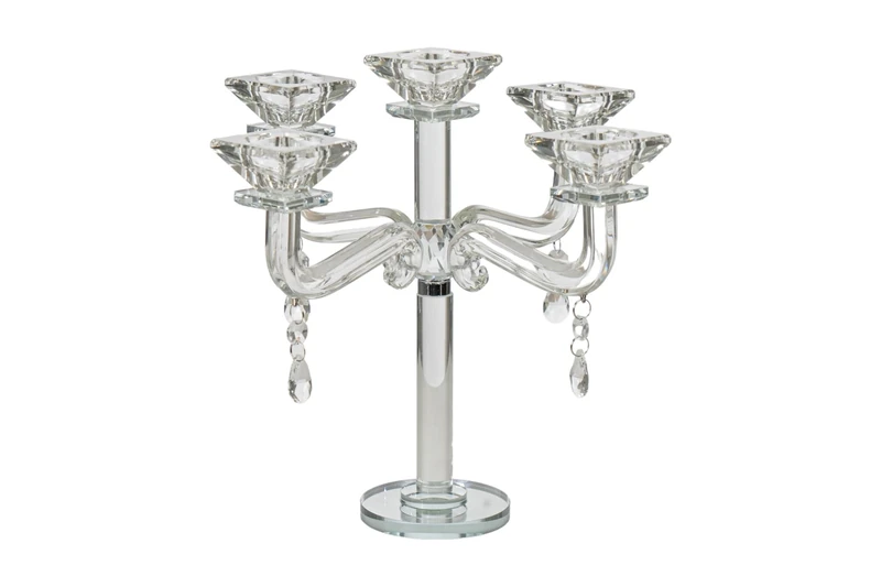 CANDLE VIDRIO 5 BRAZOS