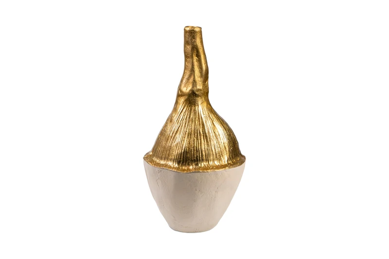 FLORERO ALUMINIUM BLANCO/DORADO - Image 1