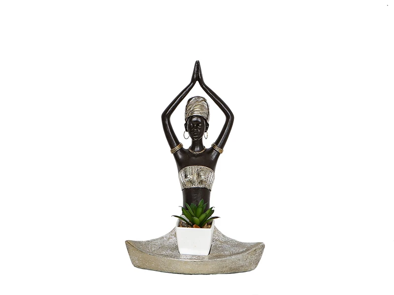 African Resin Figure C/Center