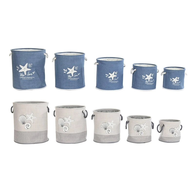 Basket Set of 5 Polyester 40 x 40 x 45.5 cm 2 Surt. - Image 1