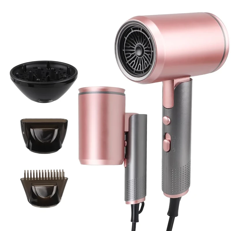 THE FULFIL CIRCLE Ionic Smooth Hair Dryer with Diffuser, 2X Fast with 3 Heat Settings, 2400w Motor &110,000 RPM, Professional Lightweight Hair Dryer for Curly and Straight Hair Low Noise