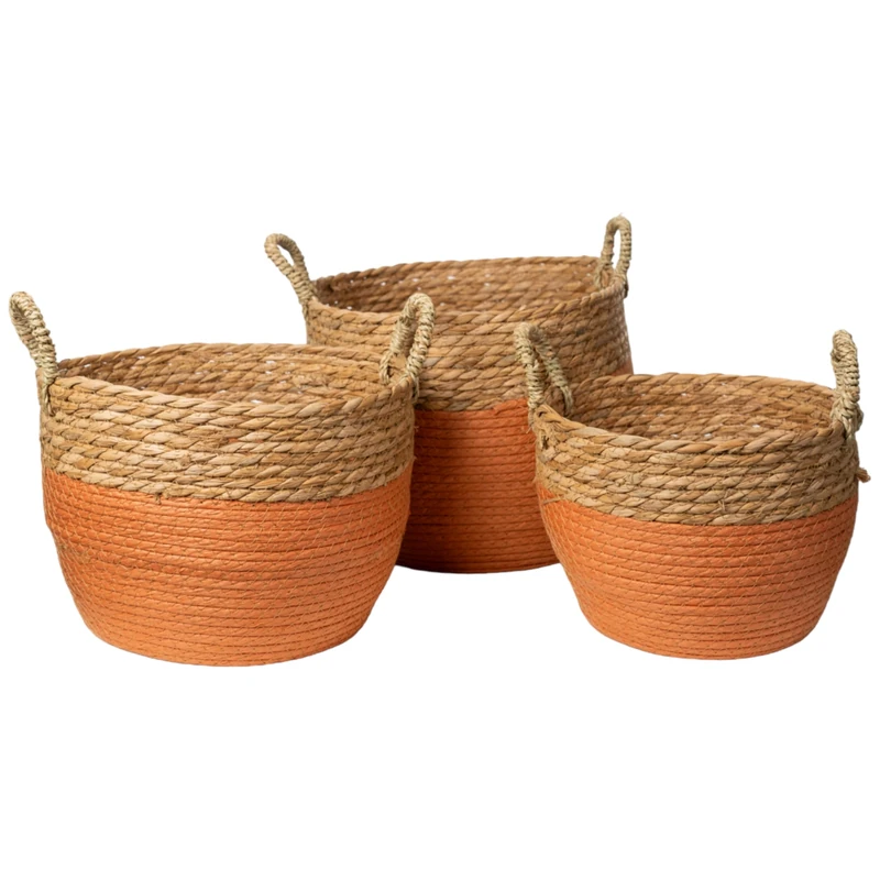 Set of 3 NARANJA FIBRA Baskets
