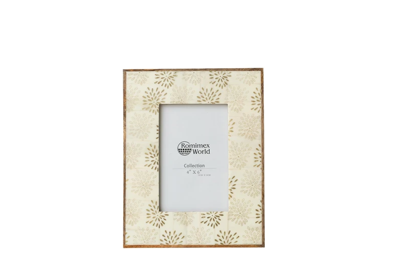 HUESO/MADERA Photo Frame