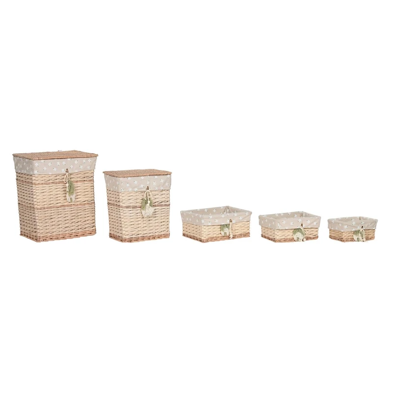 AlexandreHouse Rome Basket Set of 5 Algodon 47 x 35 x 55 cm Natural