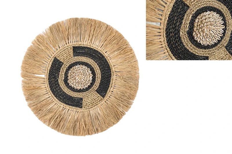 Decoracion Painted Fibre Natural/Black