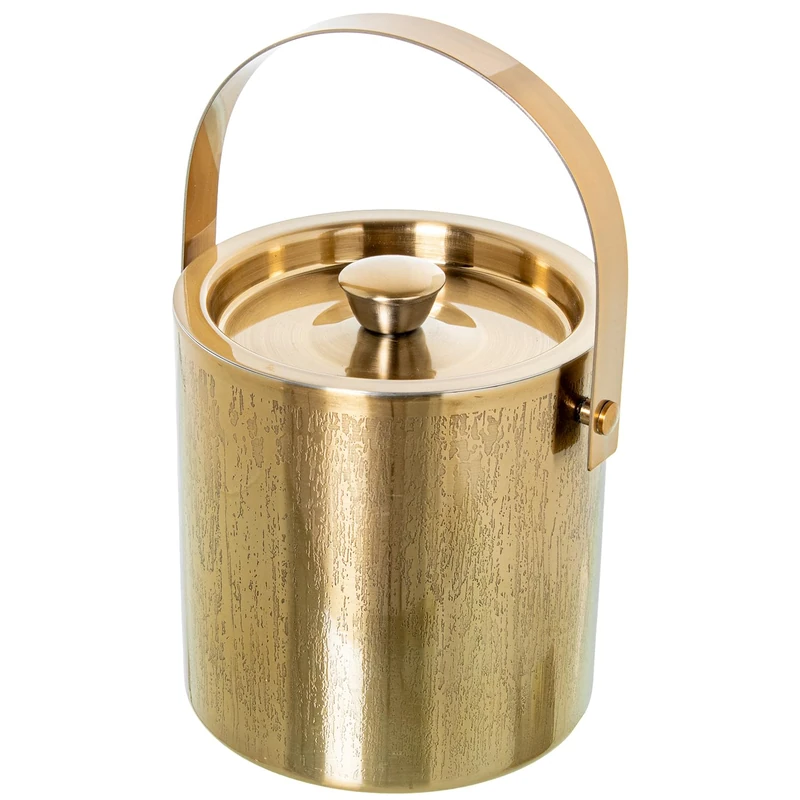 Tube C/TAPA Y ASA Stainless Steel Maple. Gold Mate, Grabado Lluvia_°15X16/26 cm