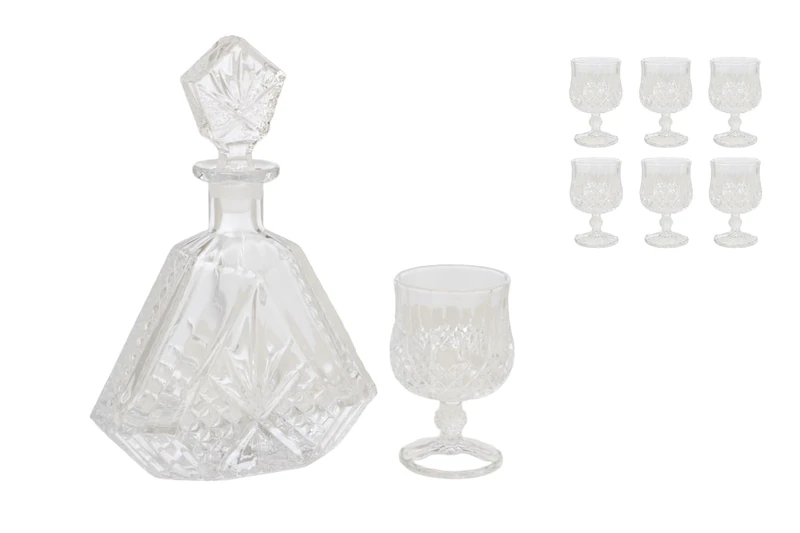 Estuche 6 Copas 300 ml + Bottle 750 ml Vidrio