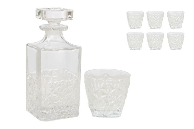 Estuche 6 Vasos 200 ml + Bottle 480 ml Vidrio - Image 1