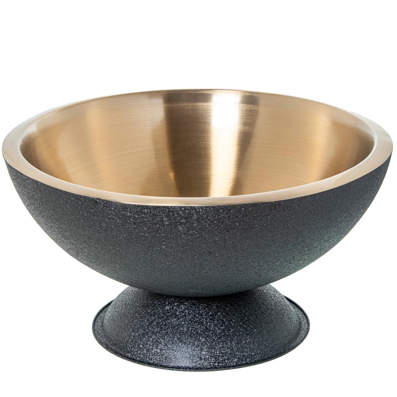 Cuenco Enfriador Botellas Maple Stainless Steel Gold Mate, Cubierta NEG_° 43X22 cm Base: 25 cm - Image 1