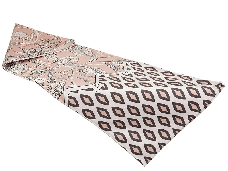 Mesa Estampado Pink Polyester Fireplace - Image 1