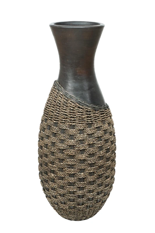 Jarron Terracota/Rattan