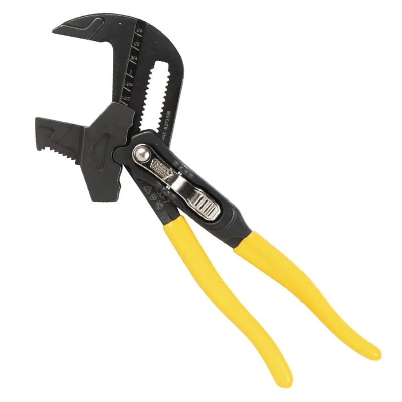 Klein Tools D5307 Plier Wrench, High Leverage Multi-Use Pump Plier with Adjustable and Reversible Double-Sided Jaw, Smooth and Knurled Teeth, 7-Inch