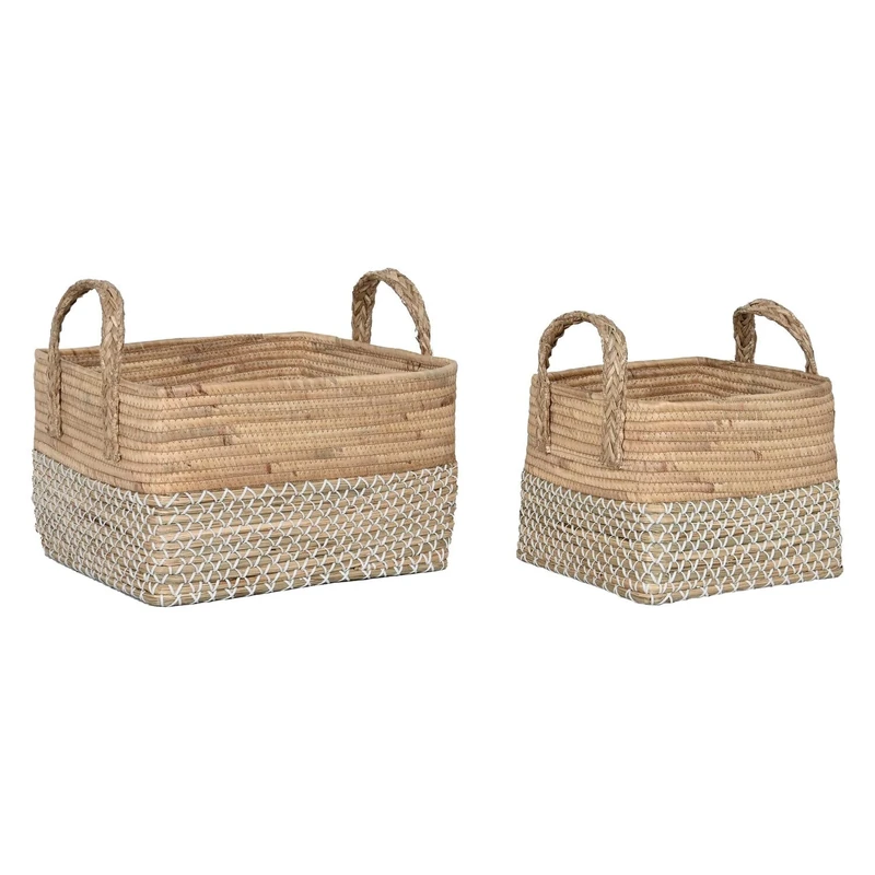 Basket Set of 2 Junco Seagrass 43 x 38 x 36 cm Asa Natural