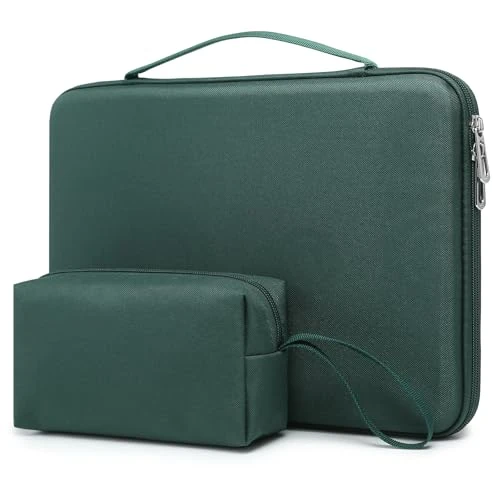 HYZUO 14-15 Inch Hard Shell Laptop Sleeve Case, Midnight Green - Image 1